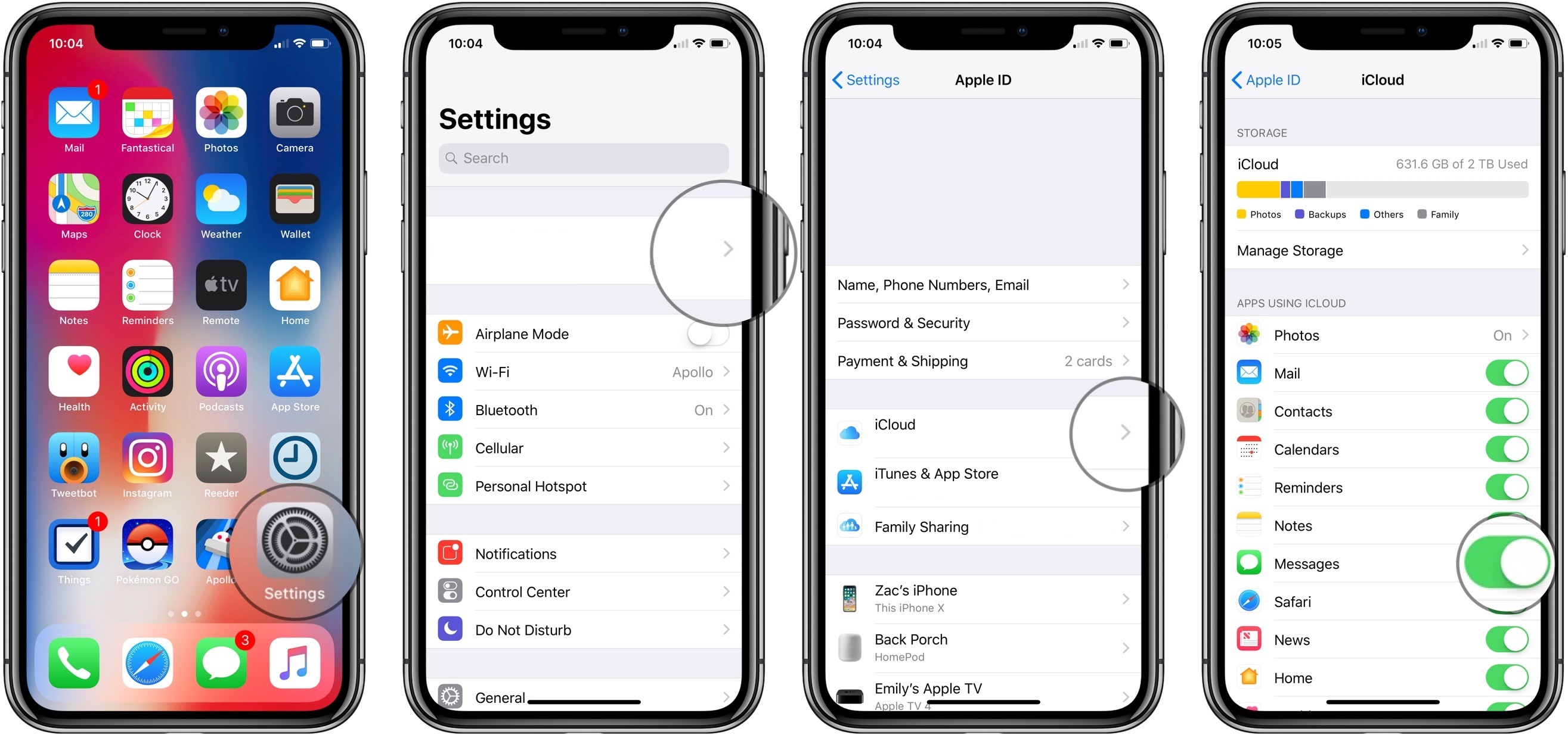 ios 11.4 activeaza mesaje in icloud 1