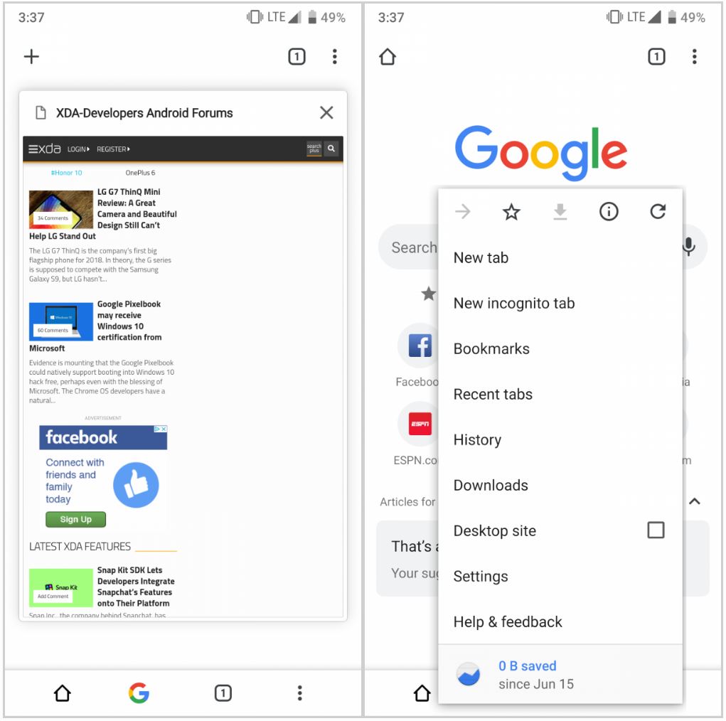 Google Chrome NEUE Funktionsanwendung 1