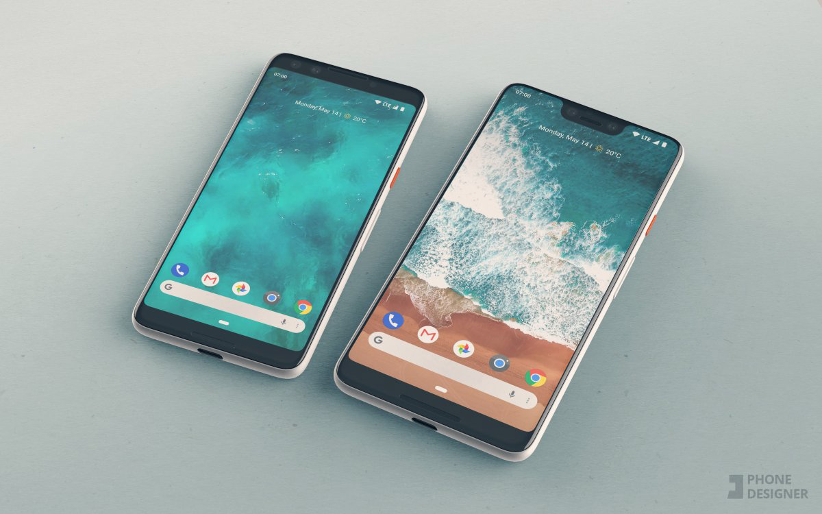 Google Pixel 3-specifikationer Nya skärmar 1