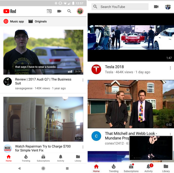 Google MAJEUR Modification de l'interface YouTube 1