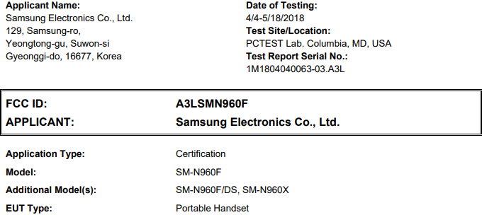 Samsung GALAXY Note 9 OFICJALNIE POTWIERDZONE Wydanie 1