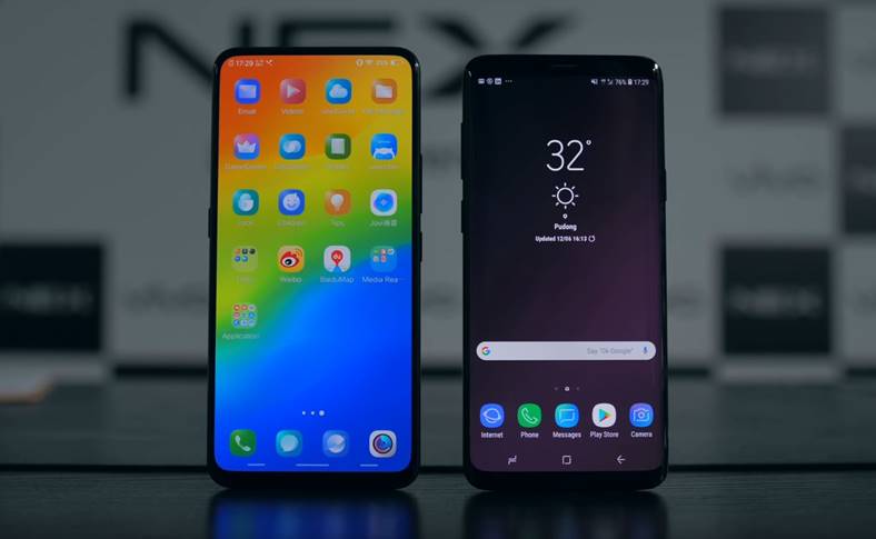 Vivo NEX Samsung Galaxy S9 Plus Detaljerad jämförelse