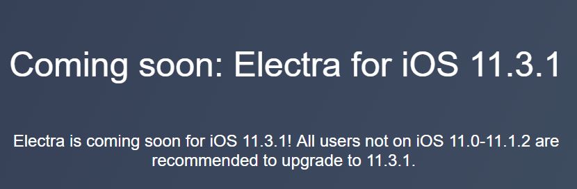 iOS 11.3.1 Jailbreak ATTENTION Prepare Release 1