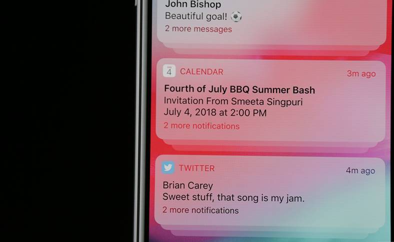 Notifiche iPhone iPad di gruppo iOS 12