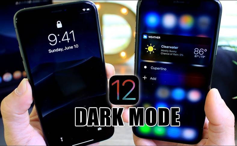 iOS 12 Nouveau MODE SOMBRE