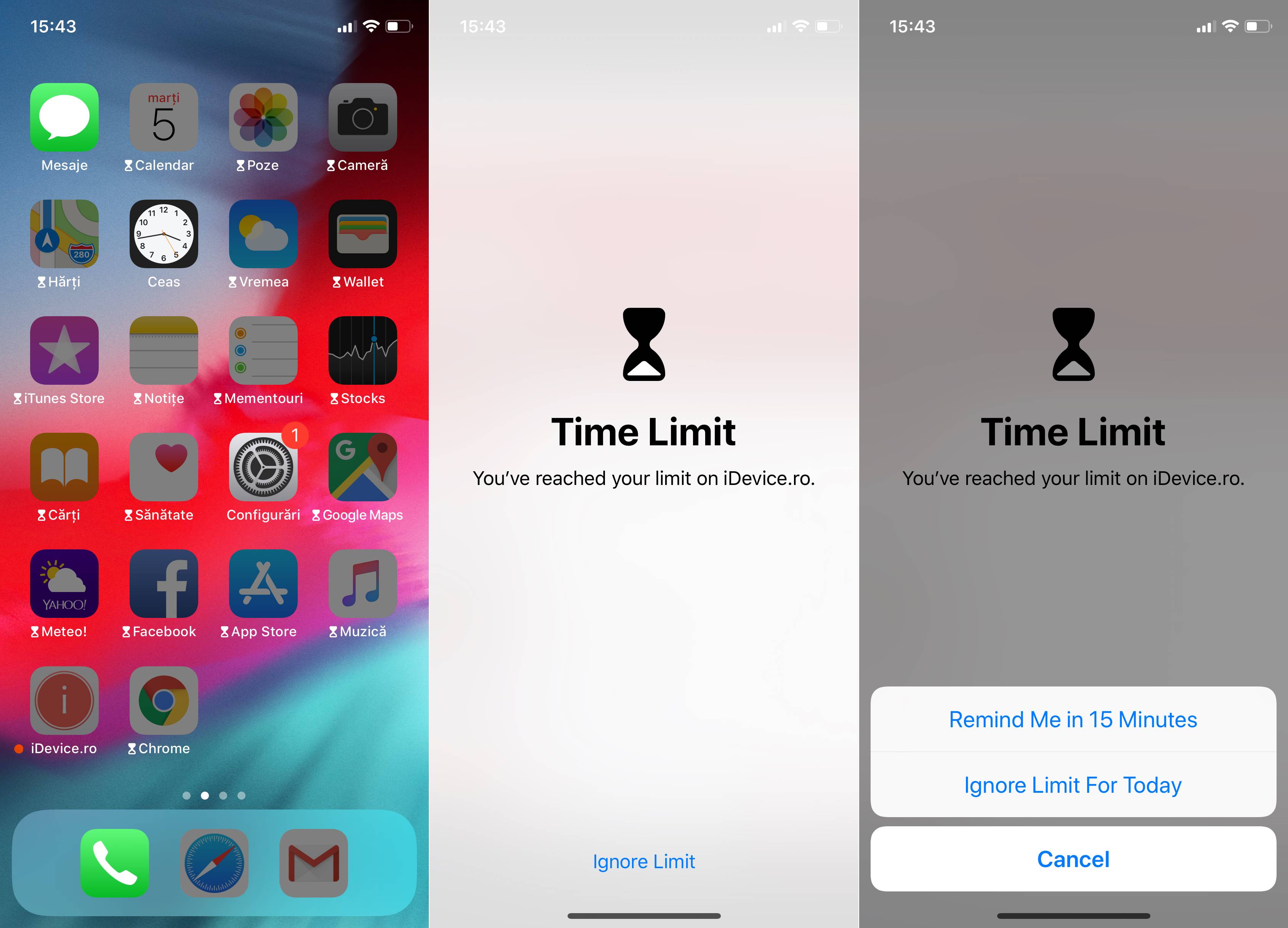 iOS 12 Screen Time Scapa Dependenta iPhone 3