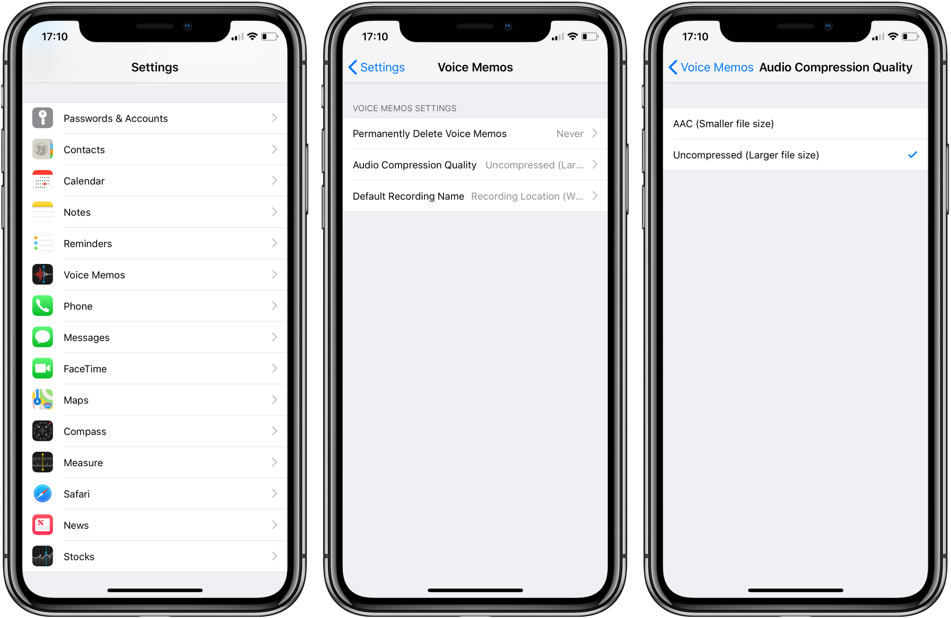 iOS 12 secret voice memos