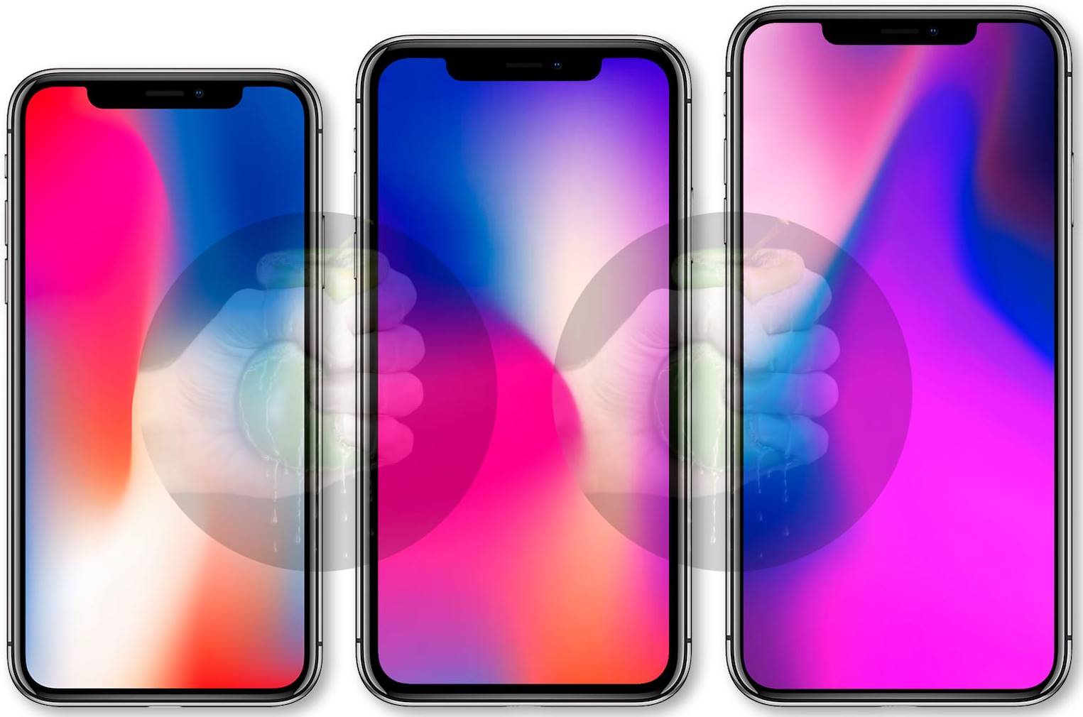 iPhone 9, iPhone X 2018 och iPhone X Plus design