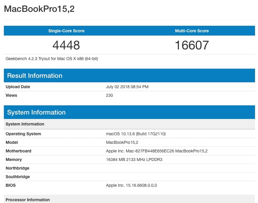 MacBook Pro Intel Coffee Lake -suoritin, vahvistettu 350112 1