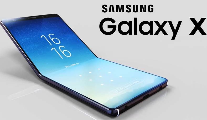 Samsung GALAXY X faltbares Telefon mit verstecktem Bildschirm