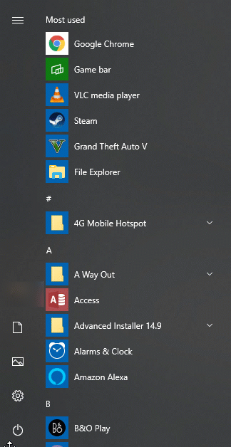Windows 10 IMPORTANTE Cambia il menu Start 1