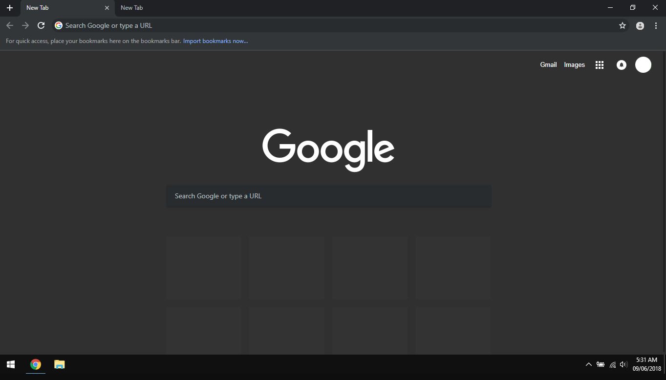 Google Chrome Dark Mode Browser 1