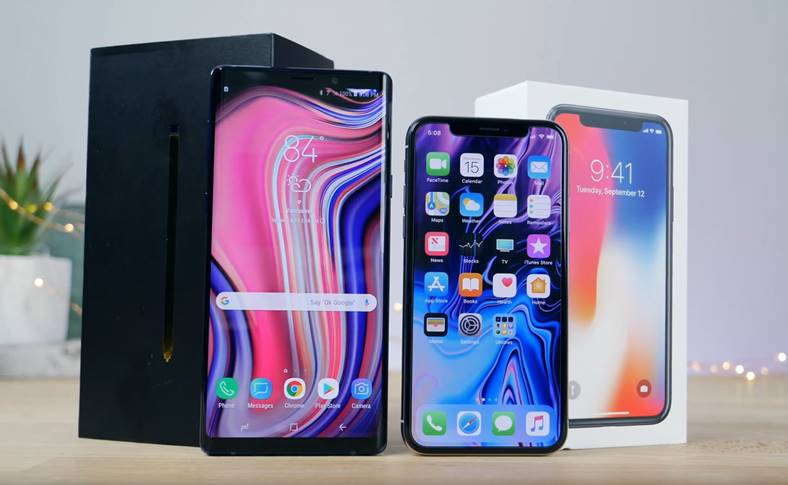 Performances humiliées de l'iPhone X du Samsung GALAXY Note 9