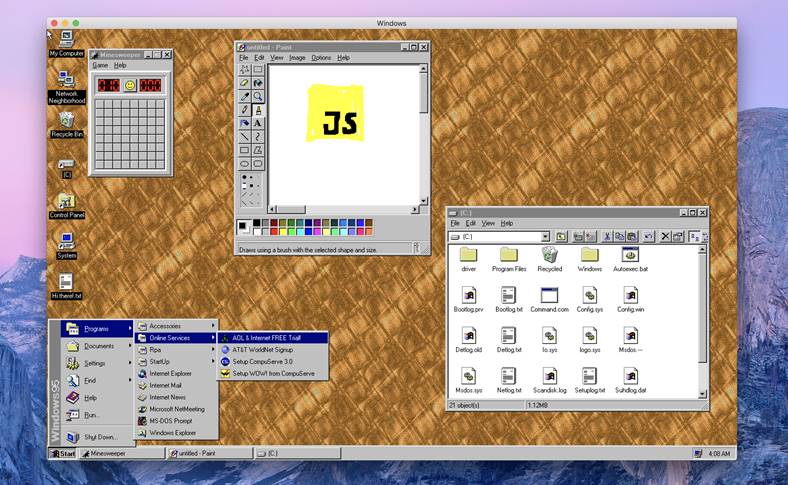 Windows 95 Folosi Aplicatie