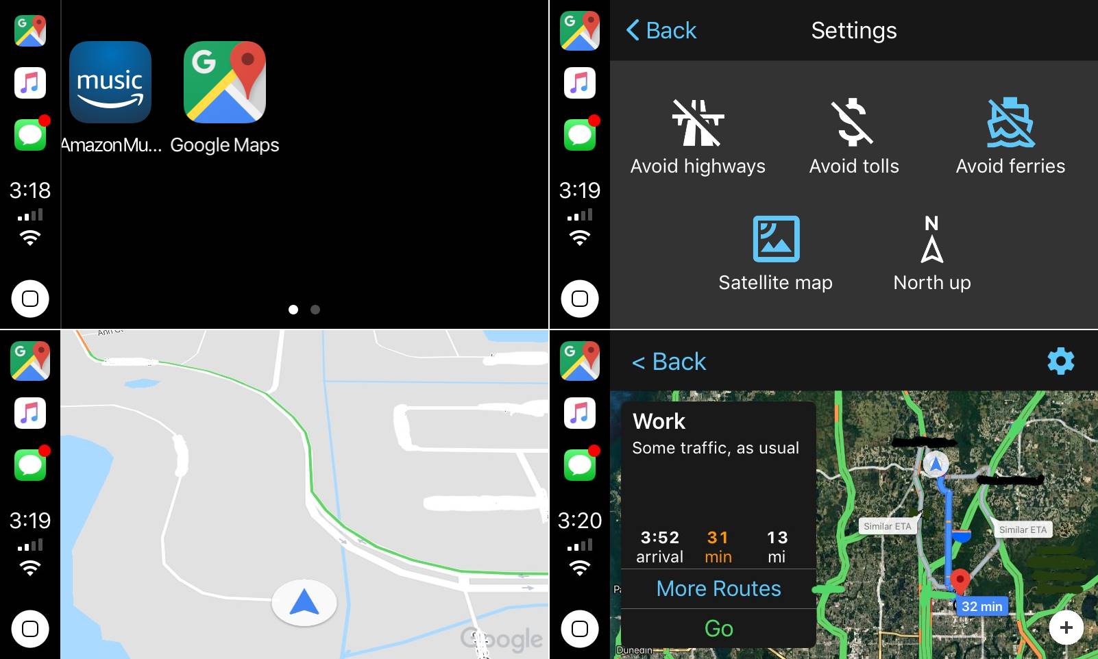 Carplay w Mapach Google iOS 12 1