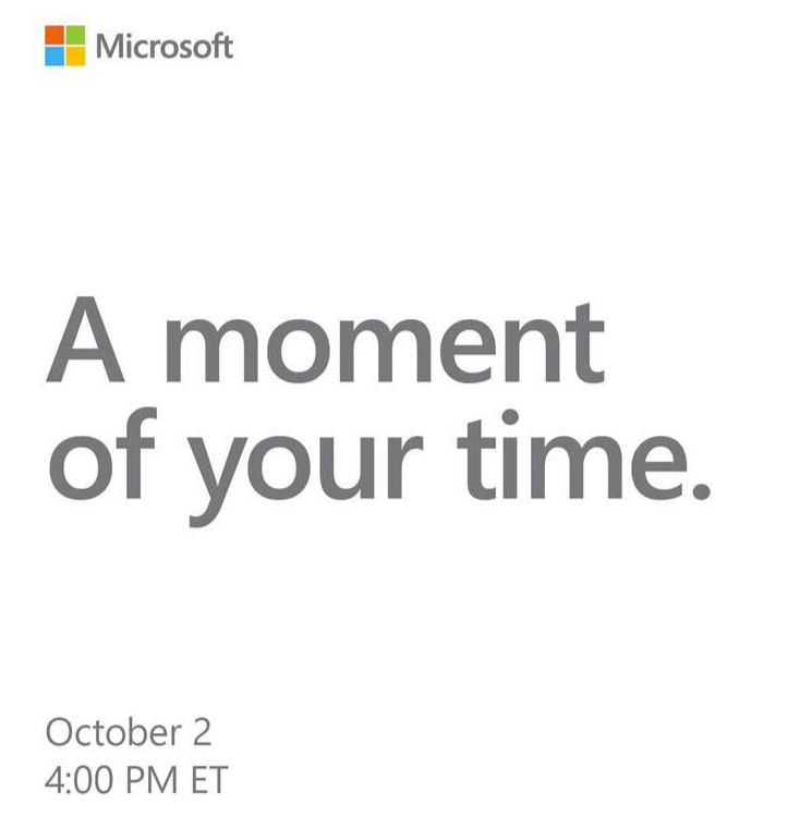 Microsoft Surface 1 oktober
