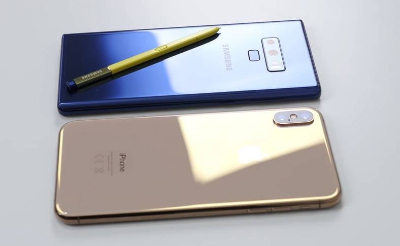 Samsung GALAXY Note 9 iphone xs kamera