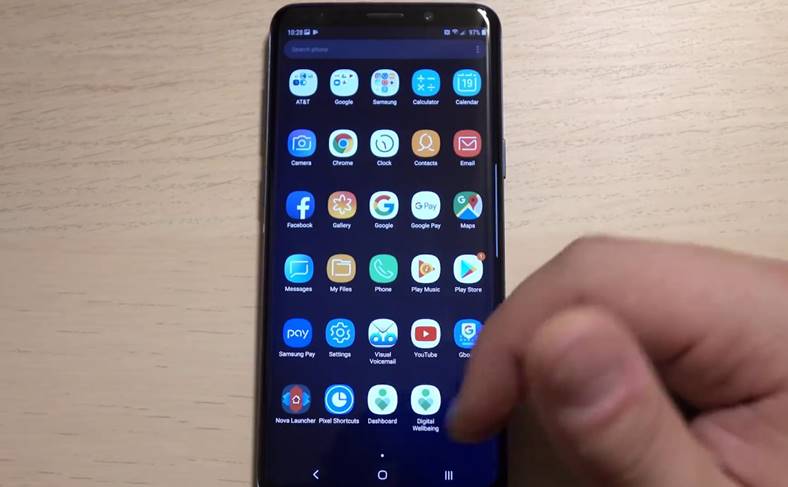 Samsung GALAXY S9 android 9 video