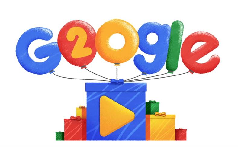 google 20 vuotta syntymäpäivä