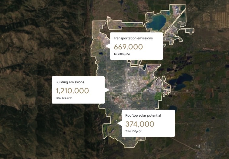 contaminación de mapas de google