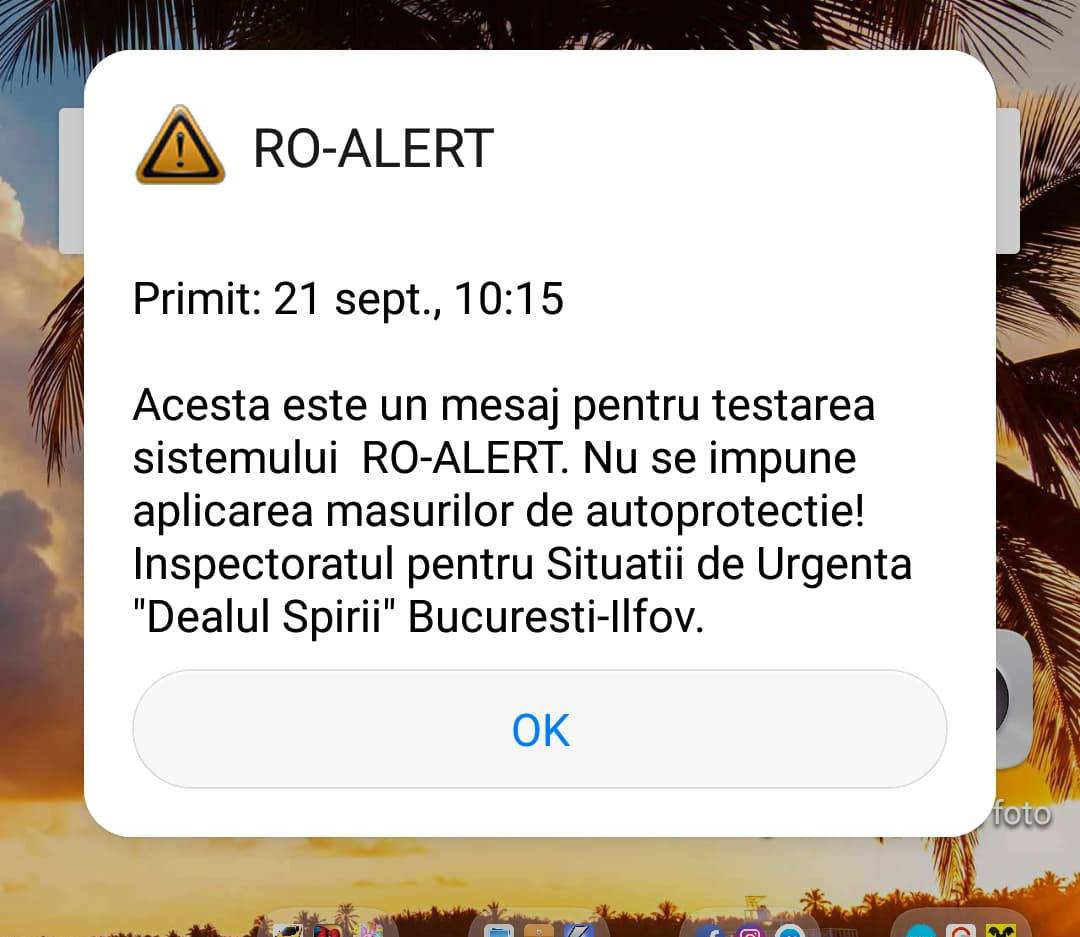 teléfono sms de alerta ro 1