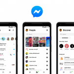 Diseño de Facebook Messenger modo oscuro 1