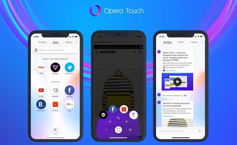 Opera Touch na iPhone'a i iPada