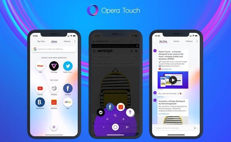 Ópera táctil iphone ipad