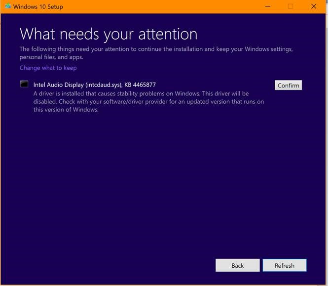 Windows 10 Oktober 2018 Update blockiert 1