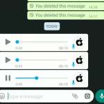 Mensajes de voz consecutivos de WhatsApp