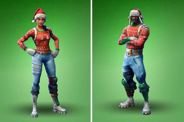 piel fortnite navidad