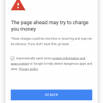 Niebezpieczeństwo alertu Google Chrome 1