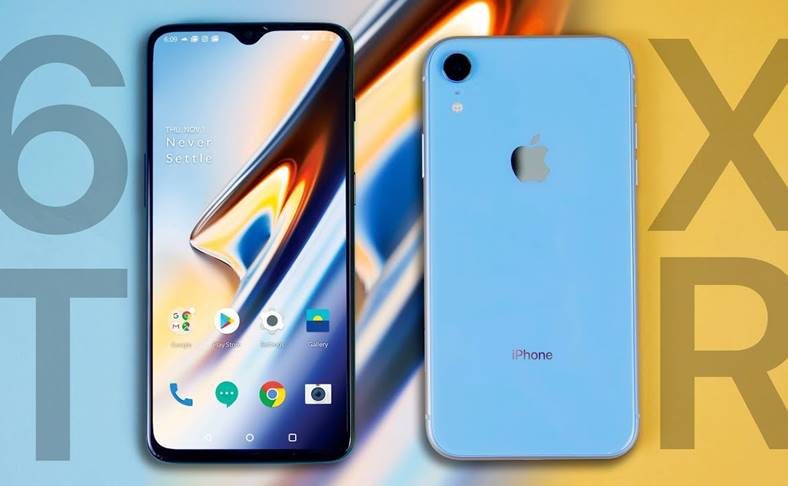 performances de l'iphone xr, oneplus 6t