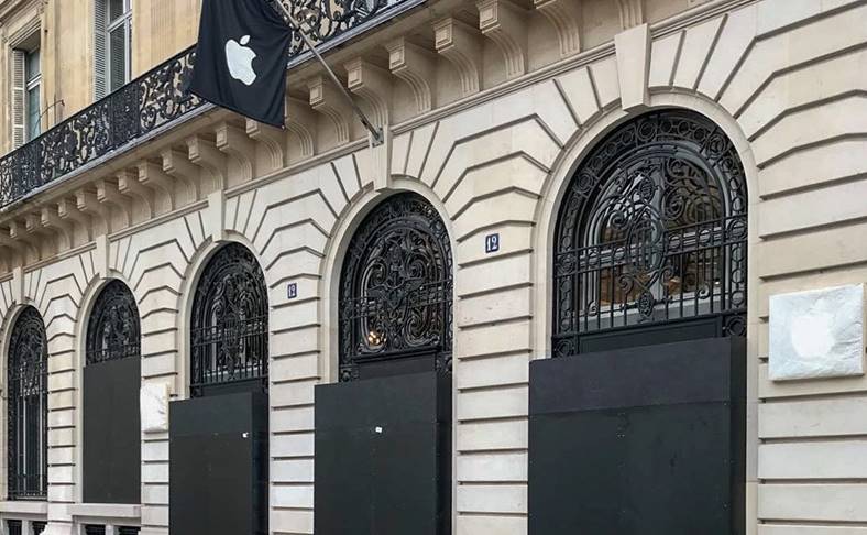 Apple Store protesteert tegen Frankrijk