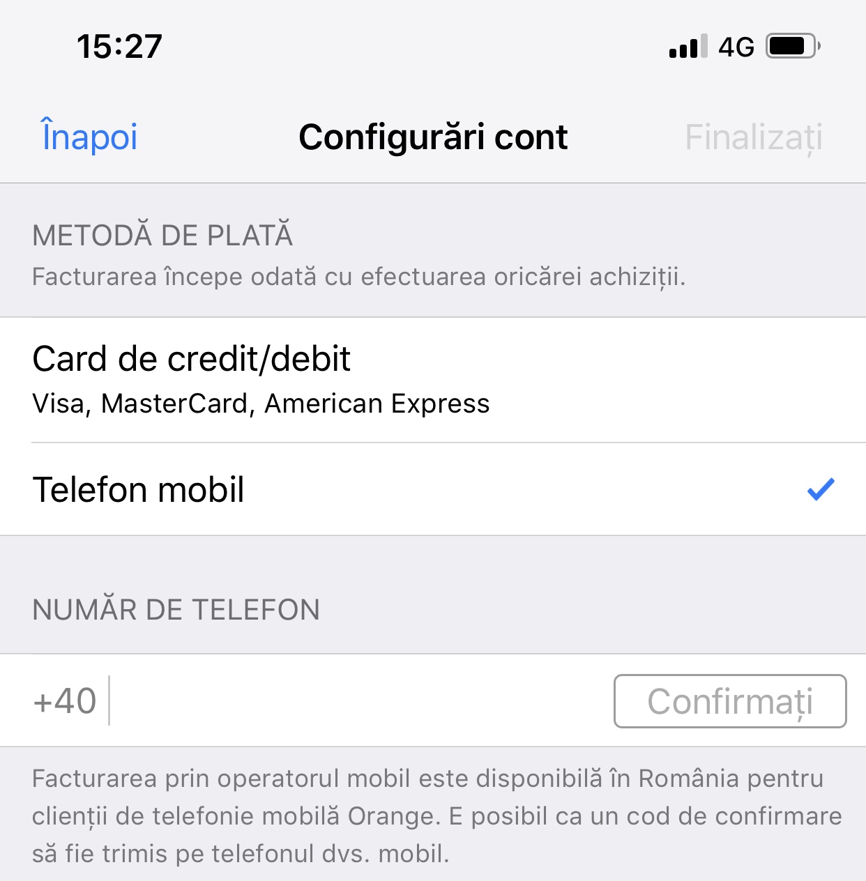 teléfono móvil de pago de Apple