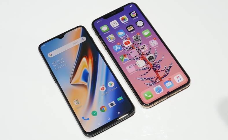 iPhone XS Max vernedert oneplus 6t