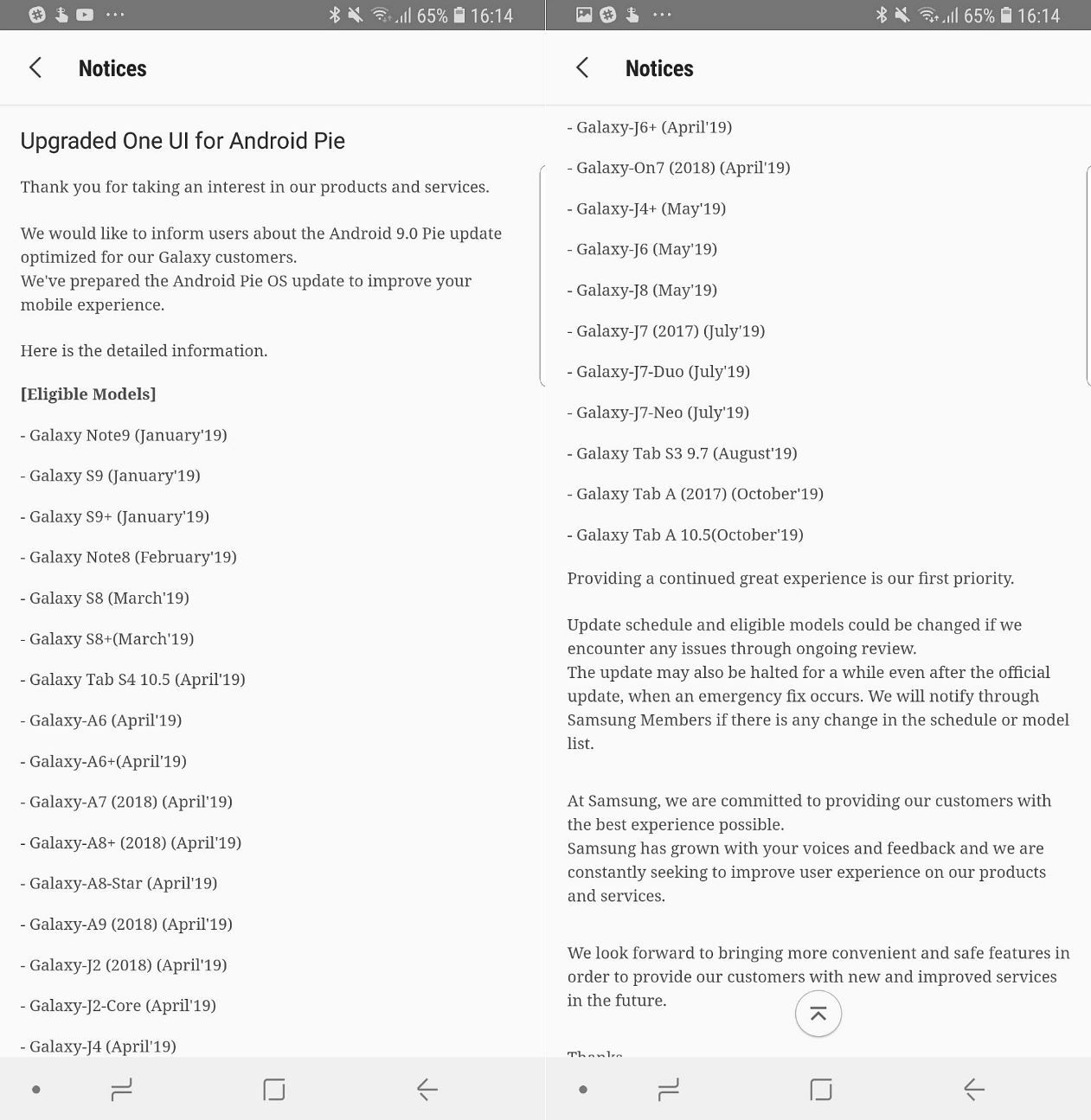 Android 9 note 8 -julkaisu