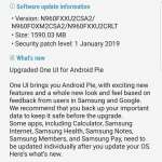 Mise à jour Android 9 Samsung Note 9
