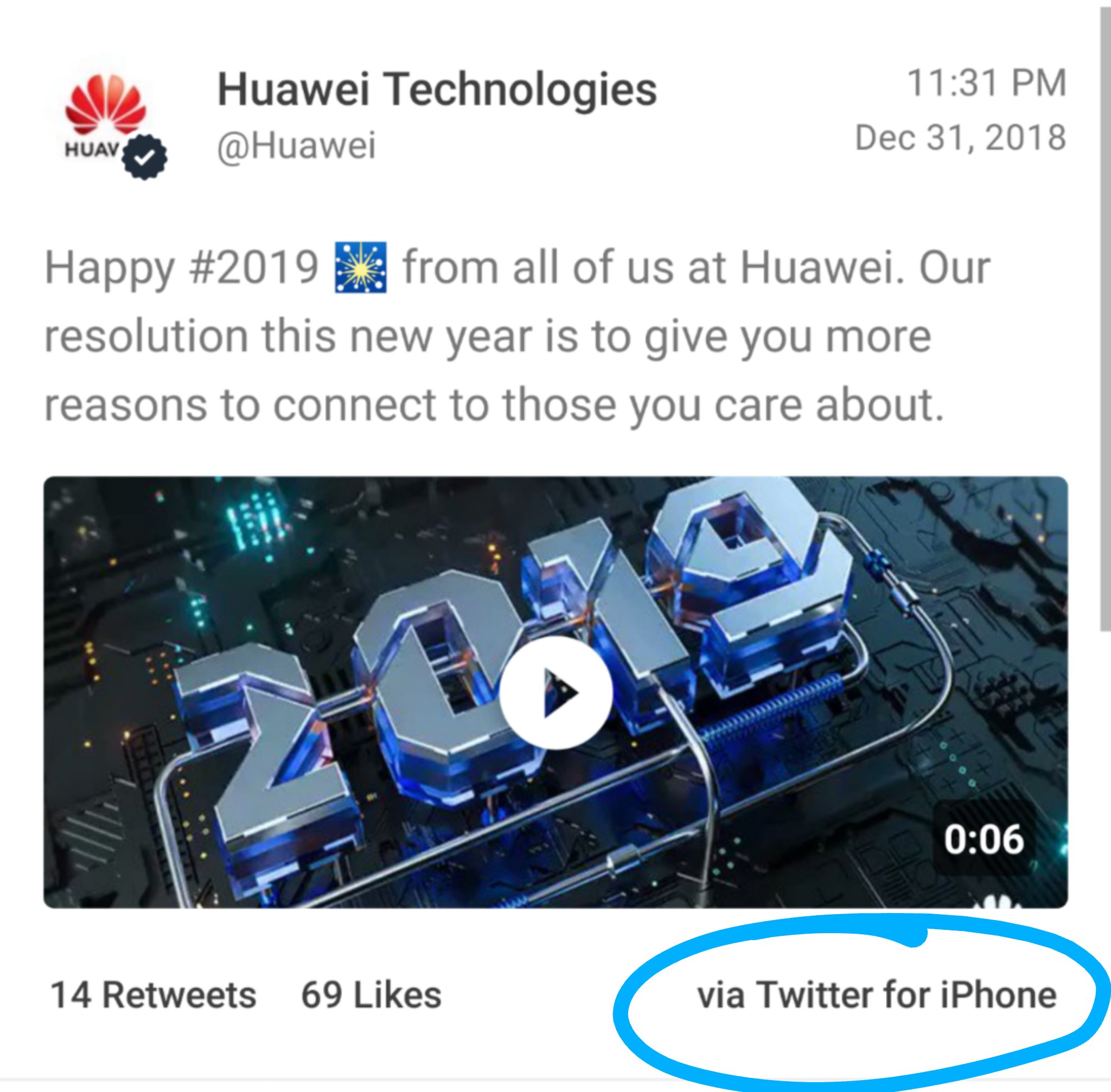 Huawei marketing iphone