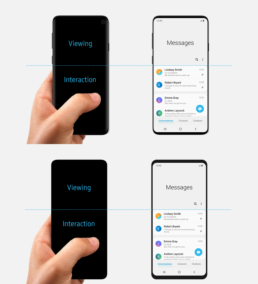 Designbilder für Samsung GALAXY S10-Telefone