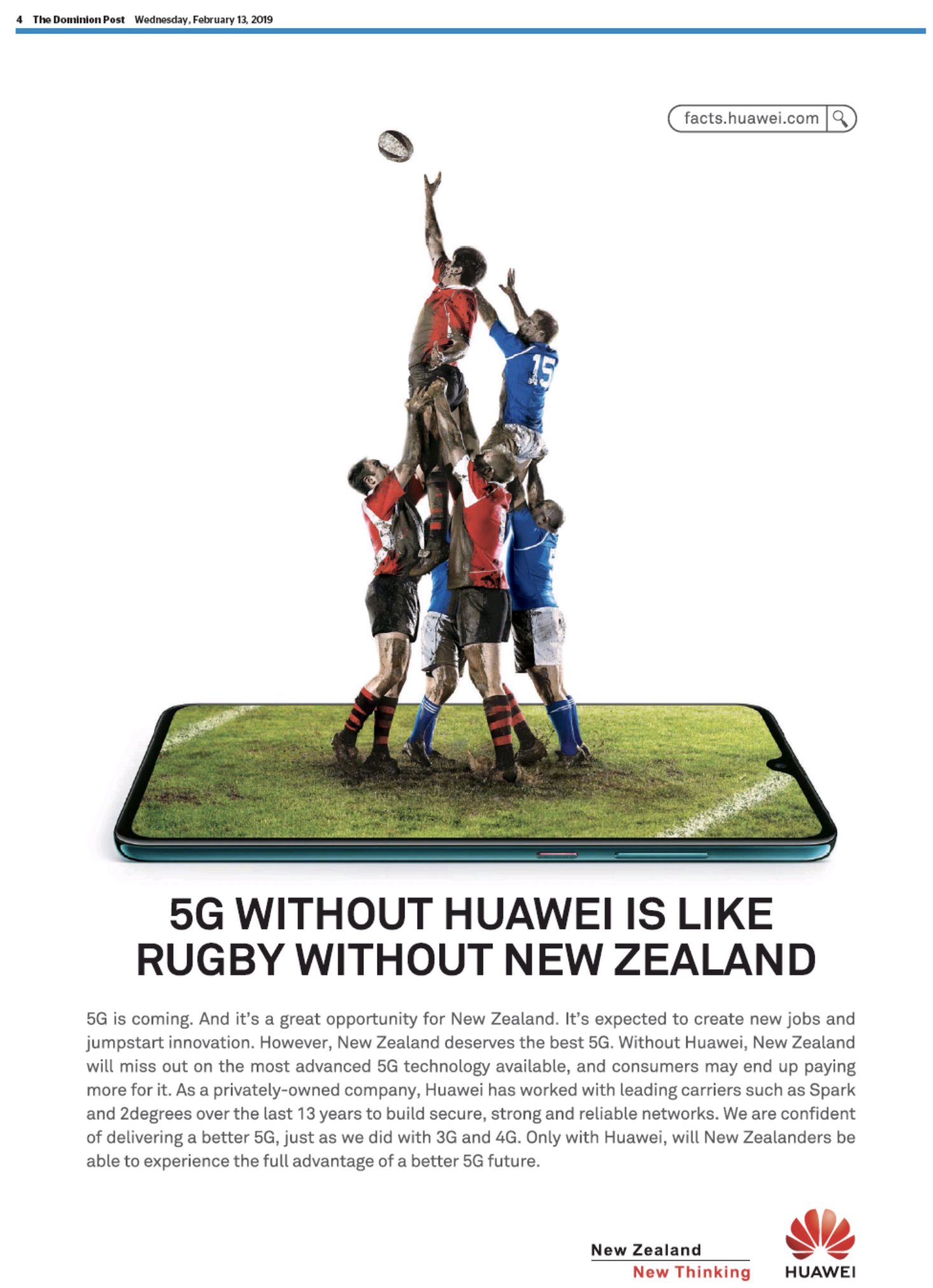 Huawei rugby nouvelle zélande