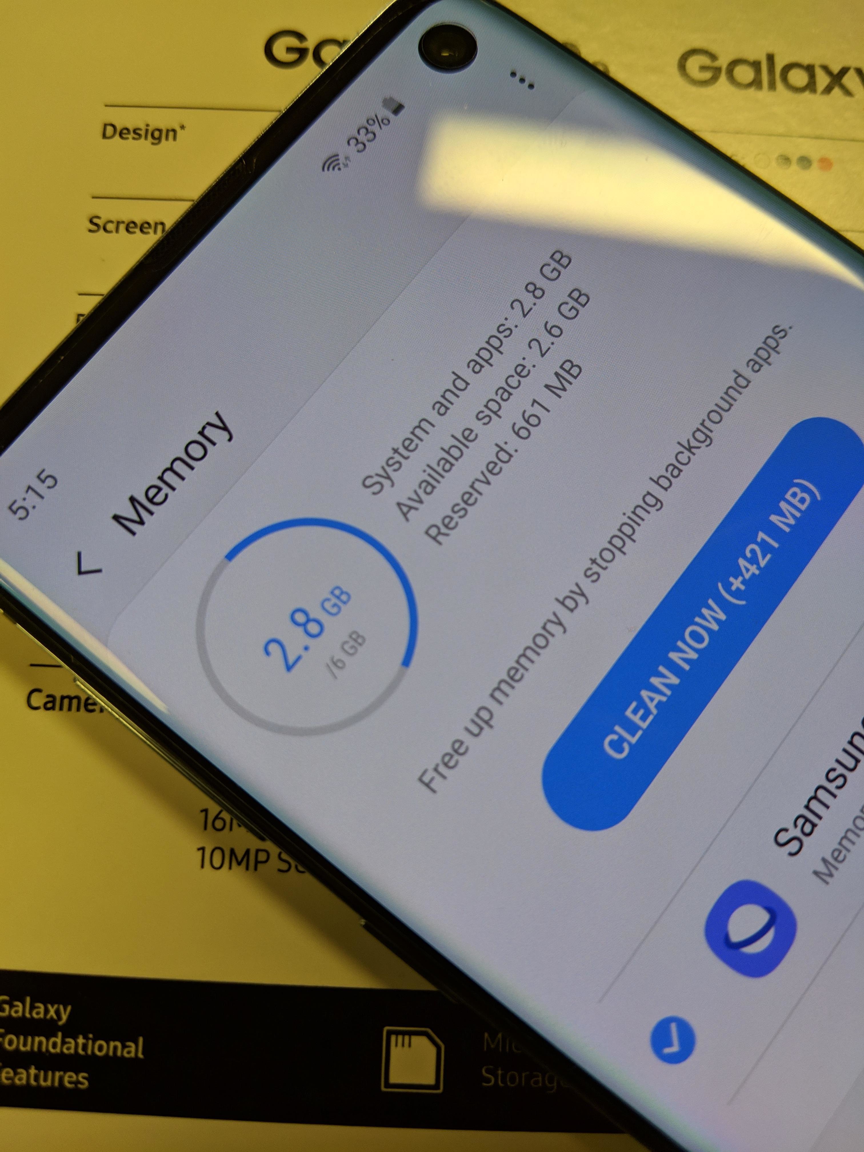 Specifiche errate Samsung Galaxy S10