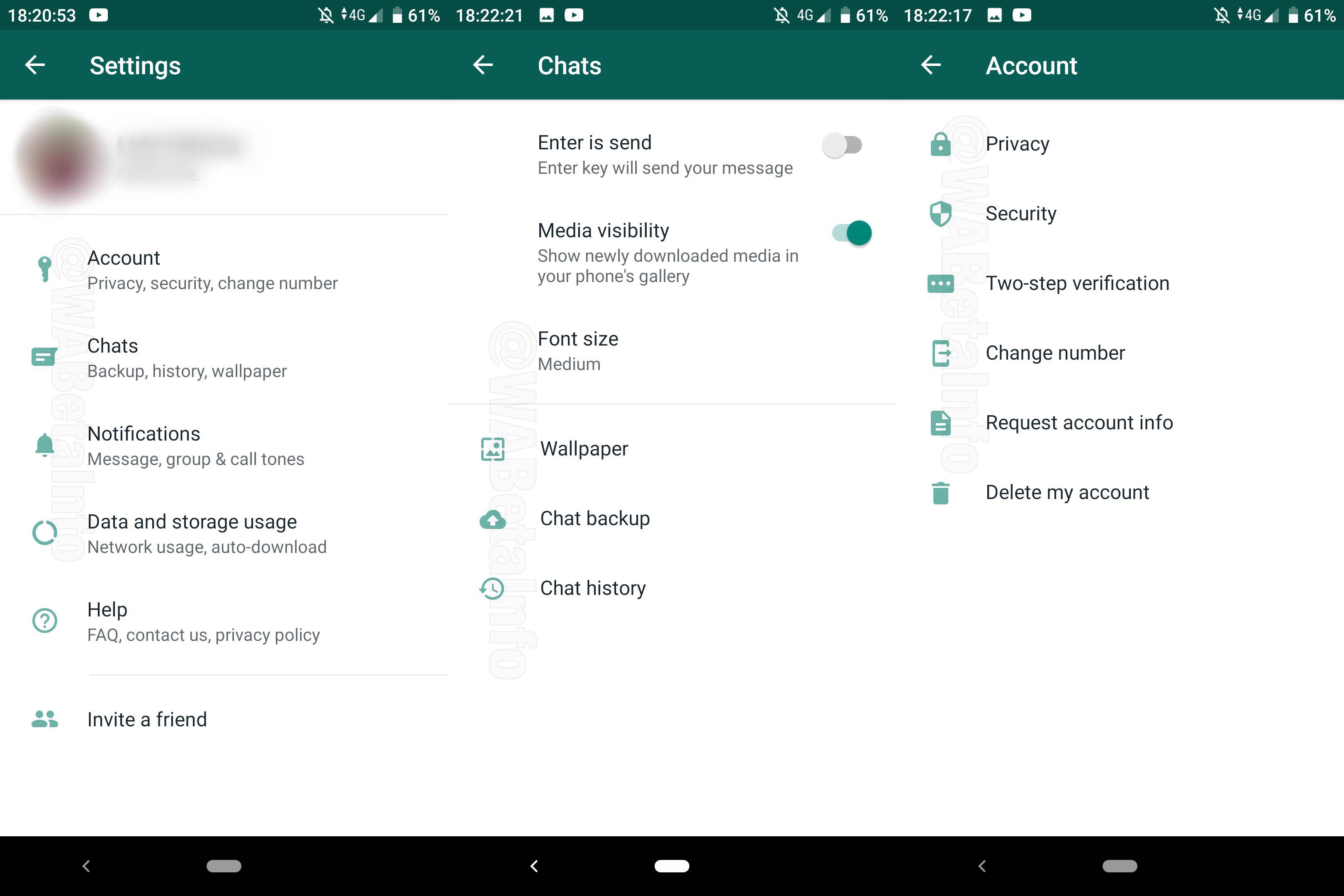 WhatsApp interfata android