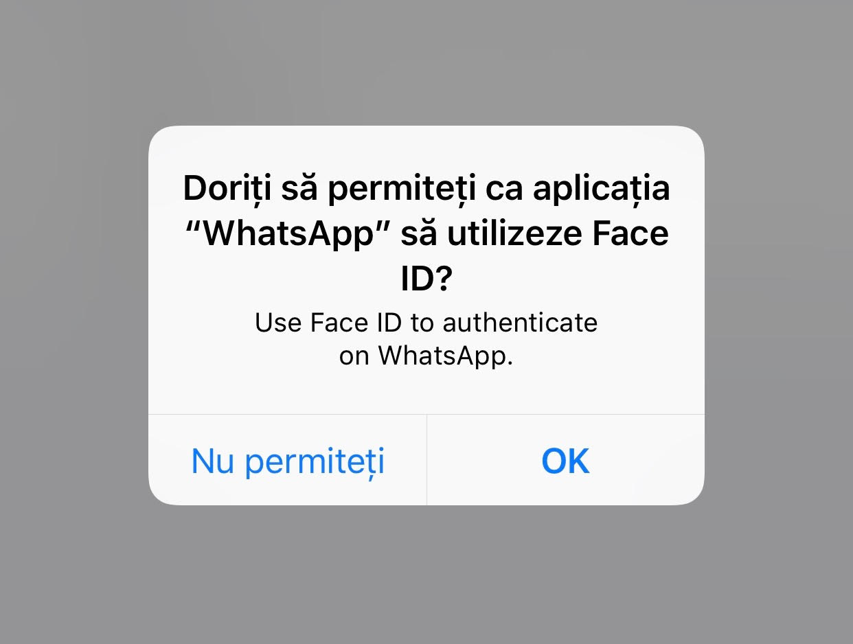 WhatsApp Touch ID Gezichts-ID