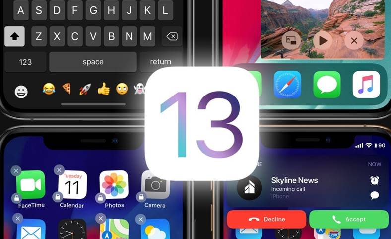 Concept étonnant d'iOS 13