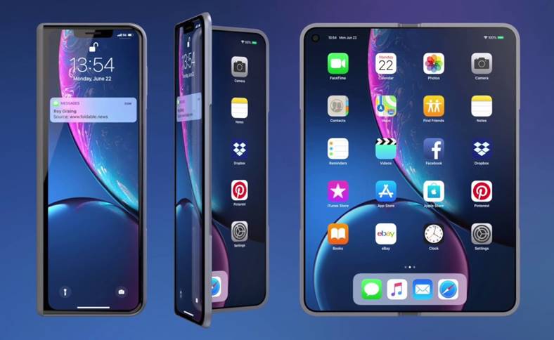 folding foldable iphone