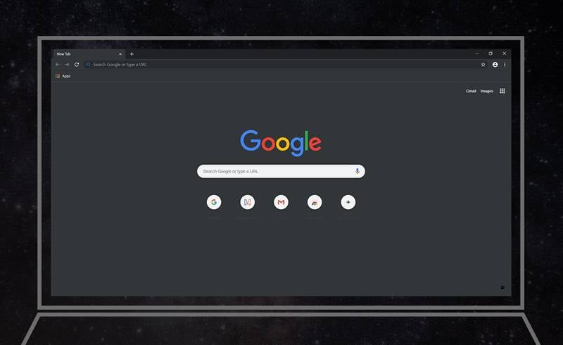 Google Chrome mørk tilstand mac