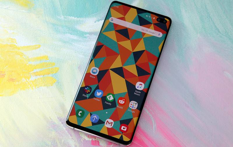 Registro de pantalla del Samsung GALAXY S10