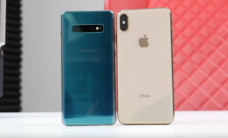 Samsung GALAXY S10 résistance iphone xs max