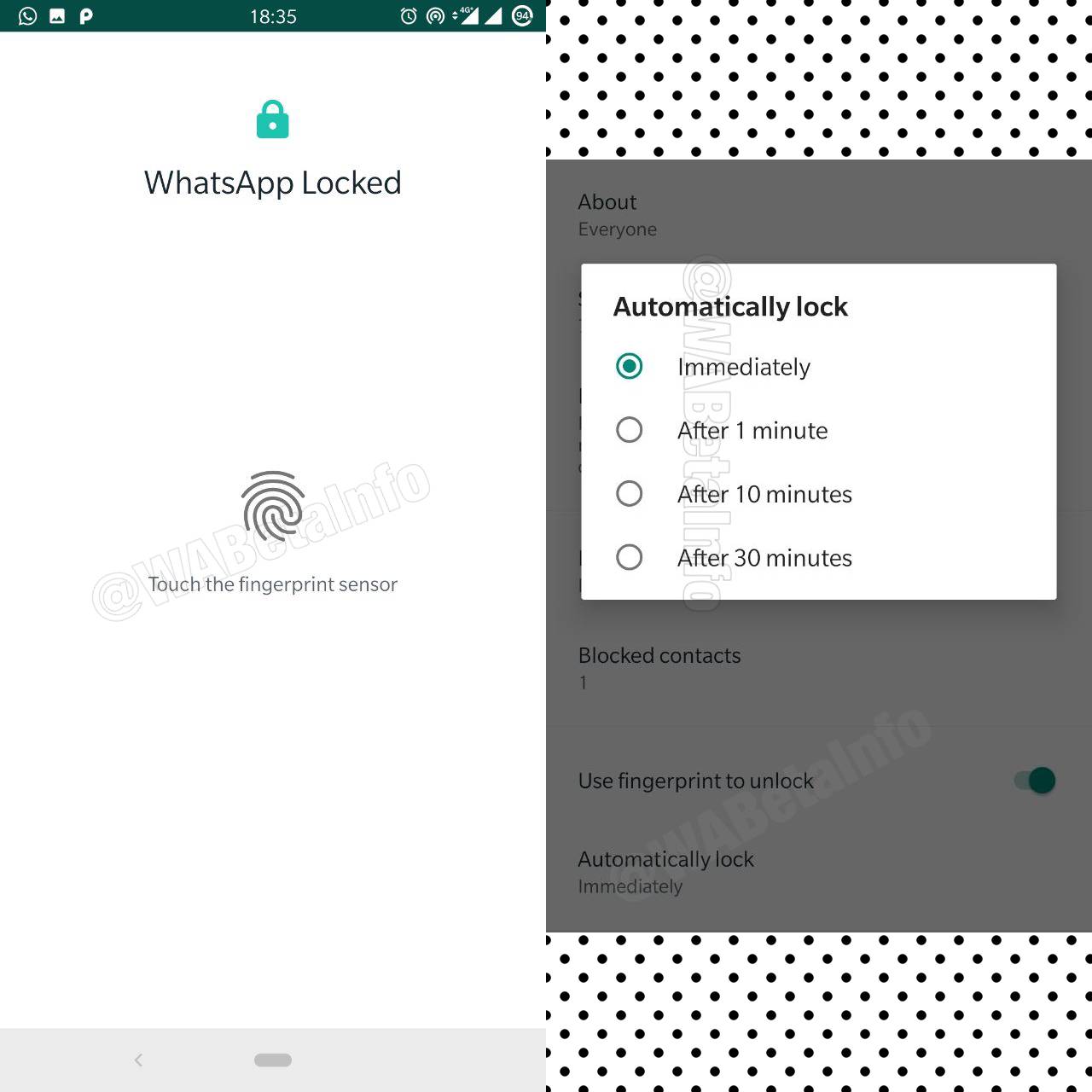 WhatsApp-toiminto Android 1